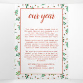 Red Berry Branches vrolijke foto Drieluik Wenskaart (Binnenkant midden)