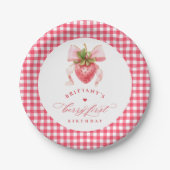 Red Berry eerste verjaardag Papieren Bordje (Voorkant)