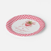 Red Berry eerste verjaardag Papieren Bordje (Gekanteld)