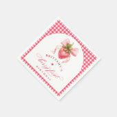 Red Berry eerste verjaardag Servet (Hoek)