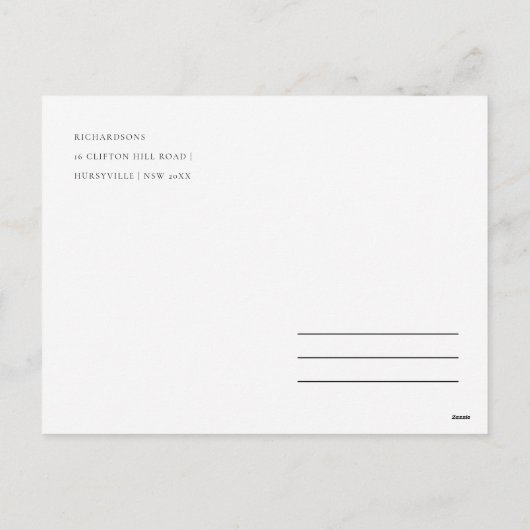 Red Berry Fir Winter Christmas Foliage Waterverf Feestdagenkaart (Achterkant)