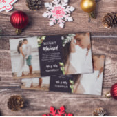 Red Berry Floral Twigs Vrolijk getrouwd Kerstmis Bedankkaart