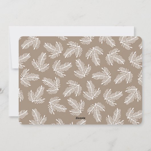 Red Berry Foliage Kerstfeestdag Fotokaart Feestdagenkaart (Achterkant)