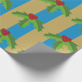 Red Berry Holly Cadeaupapier (Hoek)