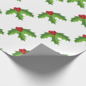 Red Berry Holly Cadeaupapier (Hoek)