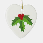 Red Berry Holly Keramisch Ornament (Rechts)