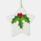Red Berry Holly Keramisch Ornament (Rechts)