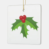 Red Berry Holly Keramisch Ornament (Links)