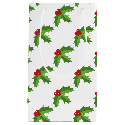 Red Berry Holly Klein Cadeauzakje (Voorkant)