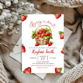 Red Berry in Love Strawberry Theme Vrijgezellenfee Kaart