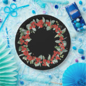 Red Berry kerst met feestdag Papieren Bordje (Feest)