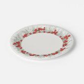 Red Berry kerst met feestdag Papieren Bordje (Gekanteld)