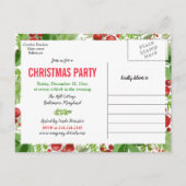 Red Berry | kerstdiner | Feestdag Aankondigingskaart (Achterkant)