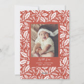 Red Berry Merriest Little KerstArch Foto Feestdagenkaart (Achterkant)