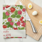 Red Berry & Pills Apotheek Theedoek (Quarter Fold)