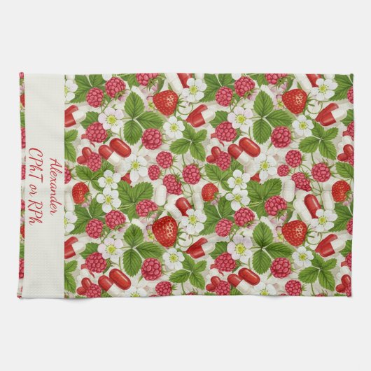Red Berry & Pills Apotheek Theedoek (Horizontaal)