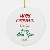 Red Berry Pine Shiba Inu Hond Keramisch Ornament (Achterkant)