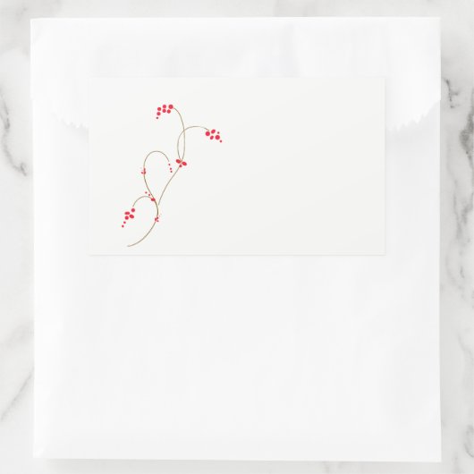 Red Berry Rectangle Sticker (Tas)