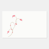 Red Berry Rectangle Sticker (Voorkant)