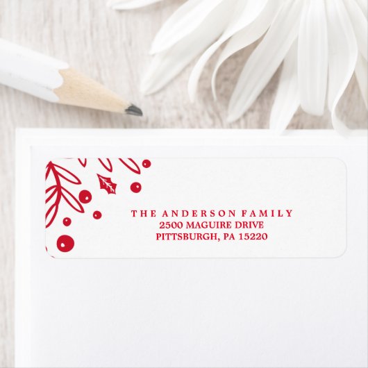 RED BERRY Retouradreslabel Etiket (Insitu)