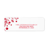 RED BERRY Retouradreslabel Etiket (Voorkant)