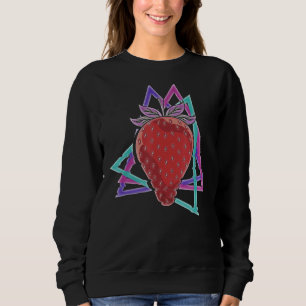 Red Berry Summer Food Fruit 90s Vaporwave Strawber Trui