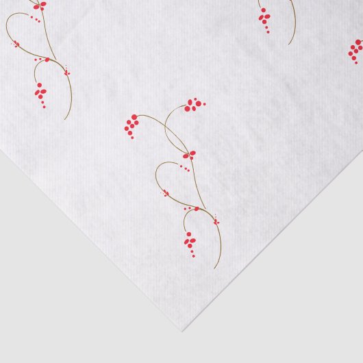 Red Berry Tissue Paper Tissuepapier (Detail)