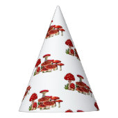 Red Berry Tuin Groen Paddestoel Magic Mushroom Feesthoedjes (Voorkant)