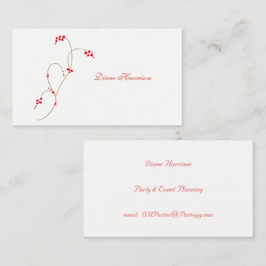 Red Berry Visitekaartje (Voorkant / Achterkant)