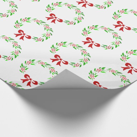 Red Berry Wreath Cadeaupapier (Hoek)