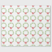 Red Berry Wreath Cadeaupapier (Vlak)