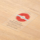 Red Berry Wreath Festive kerstBaby shower Acryl Uitnodigingen (Laagn)