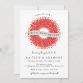 Red Berry Wreath Festive kerstBaby shower Kaart (Voorkant)