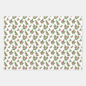 Red Berry WreatPhoto Collage Kerstmis Inpakpapier Vel (Voorkant 2)