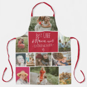 Red Best chef-kok- en oma-fotocollage raster Schort (Voorkant)