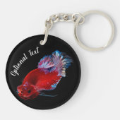 Red Betta Fighting Fish Sleutelhanger (Achterkant)