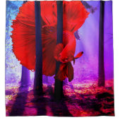 Red Betta Fish Douchegordijn (Voorkant)