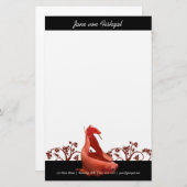 Red Betta Fish met Natuur Accidents Briefpapier (Voorkant / Achterkant)