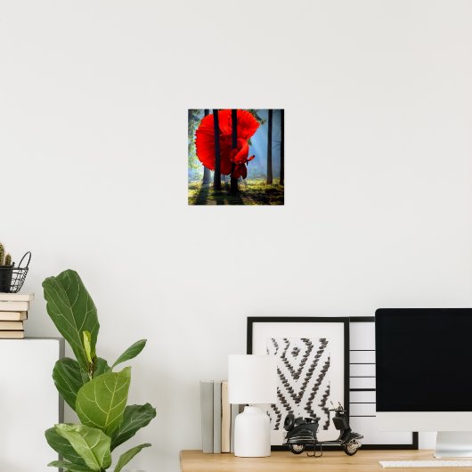 Red Betta Fish Poster (Thuiskantoor)