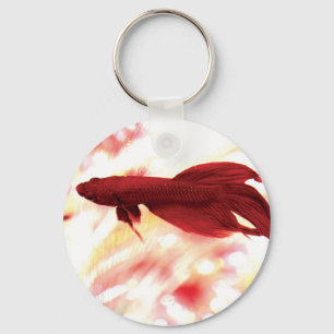 Red Betta Fish Sleutelhanger