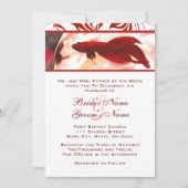 Red Betta Fish Wedding Invitation Kaart (Voorkant)
