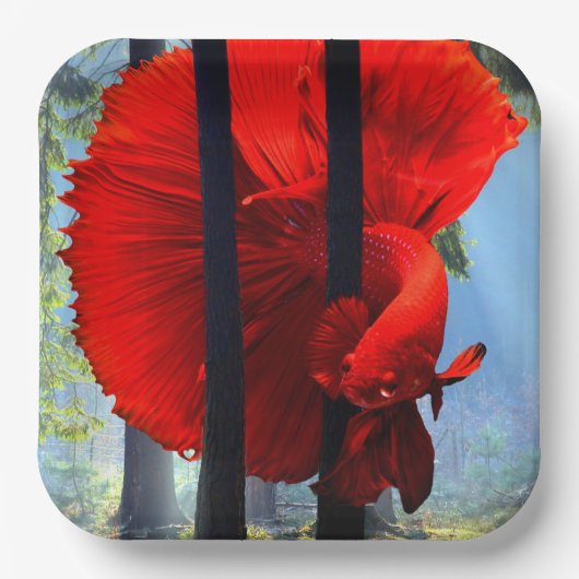 Red Betta Papieren Bordje (Voorkant)