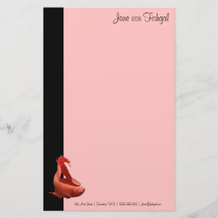 Red Betta Siamese gevechtsvis Briefpapier