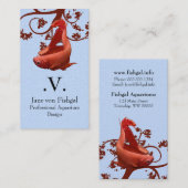 Red Betta Siamese gevechtsvis Visitekaartje (Voorkant / Achterkant)