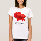 Red Betta Splendens Plakat Fish Women's T-Shirt (Voorkant)