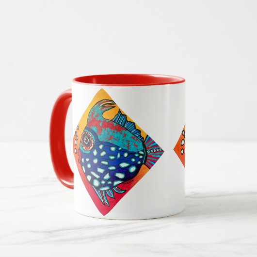 "Red" Beverage Mok (Voorkant links)