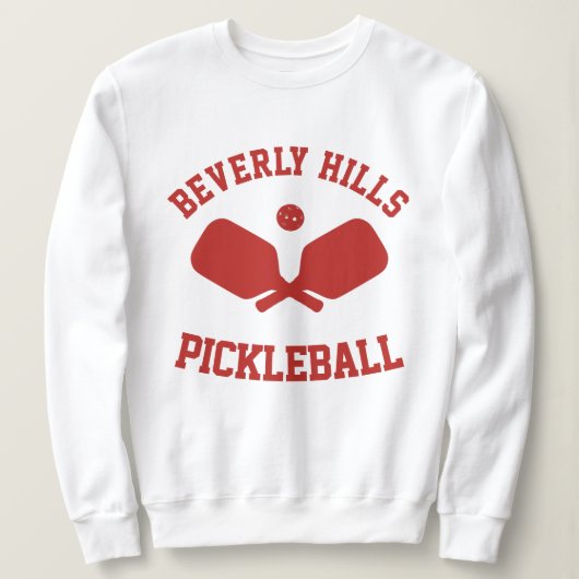 Red Beverly Hills Pickleball Sweatshirt (Design voorkant)