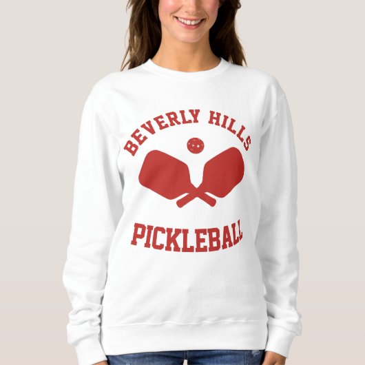 Red Beverly Hills Pickleball Sweatshirt (Voorkant)