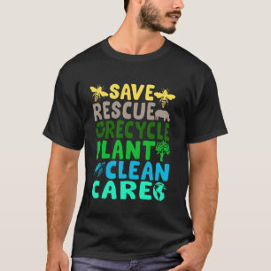 Red Bevers Red Dieren Hergebruik Plastic Aardedag T-shirt