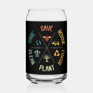 Red Bevers Red Dieren Recycle Plastic Aarde Dag Blikvorm Glas